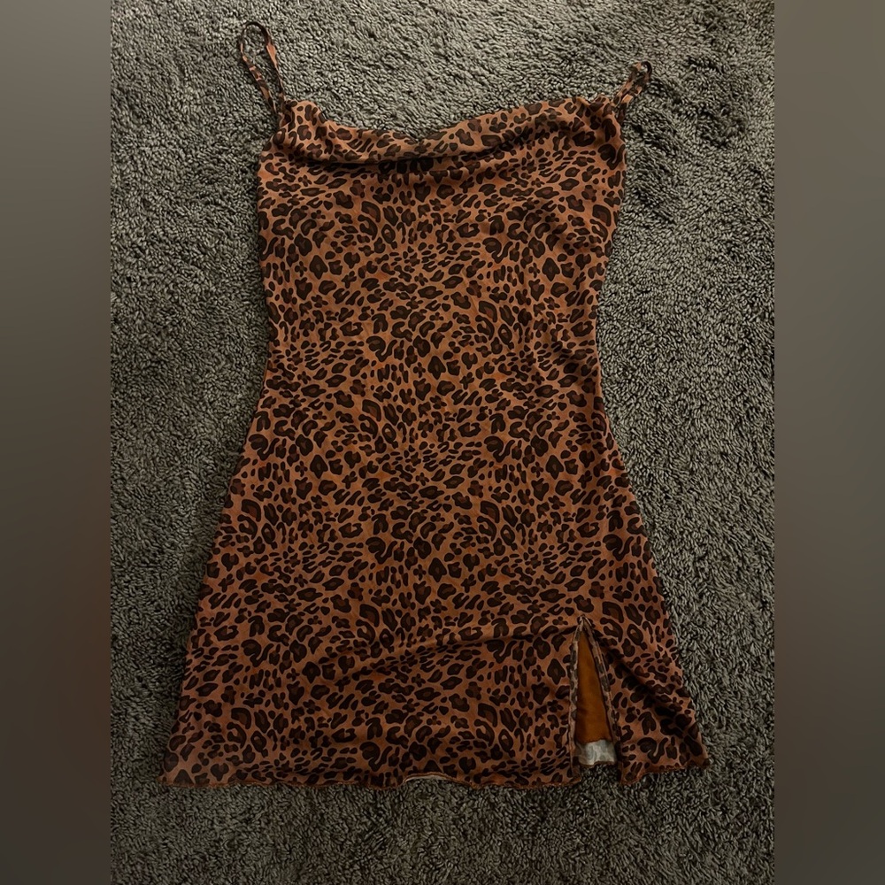 Shein leopard print dress